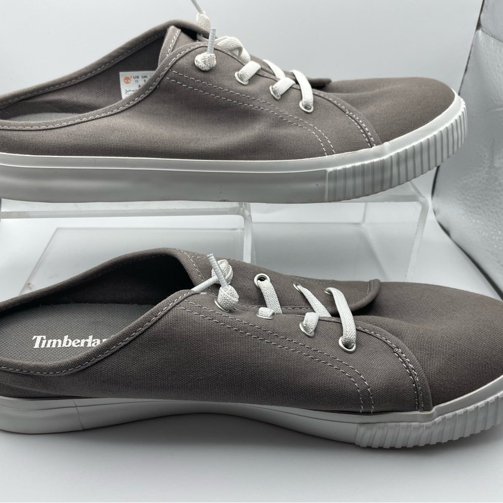 Timber women’s gray mules, canvas slip on sneakers, woman size 11 - Picture 4 of 8